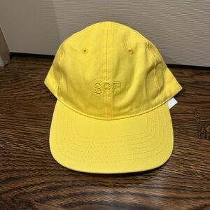 Yellow Supergoop SPF Embroidered Baseball Cap